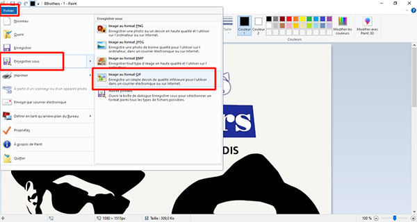 Exporter l'image en GIF