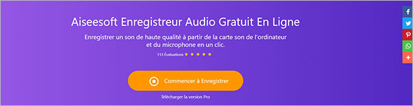 Aiseesoft Enregistreur Audio Gratuit