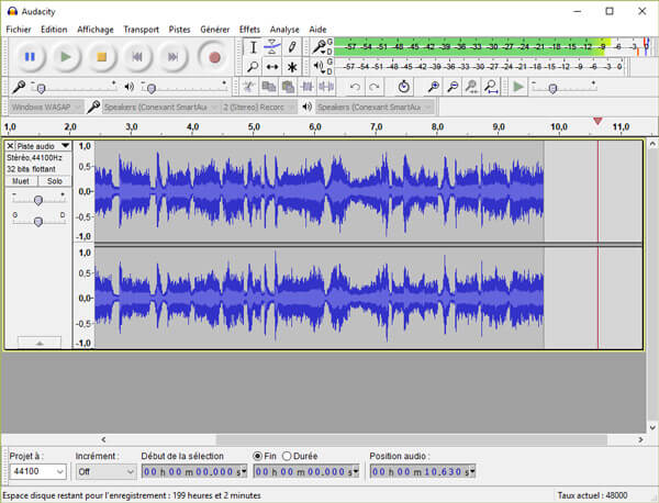 Enregistrer le son avec Audacity