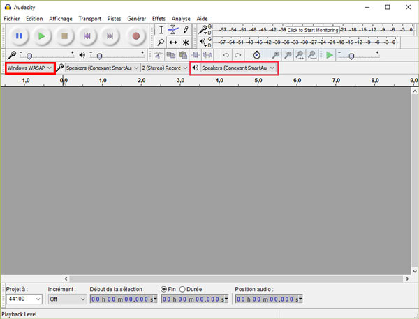 Configurer WASAPI dans Audacity