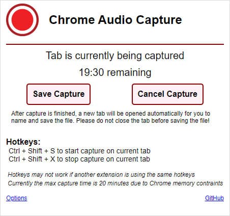 Chrome Audio Capture