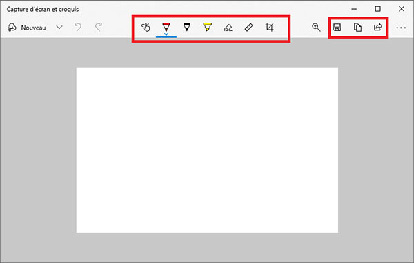Sauvegarder et coller avec Capture d'écran et croquis