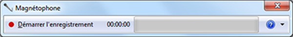 Démarrer le Magnétophone