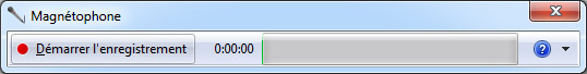 Démarrer Magnétophone
