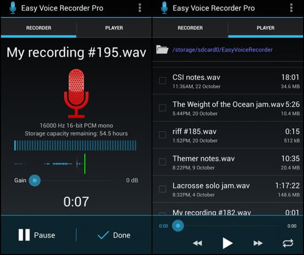 Enregistrer un message vocal sur Android