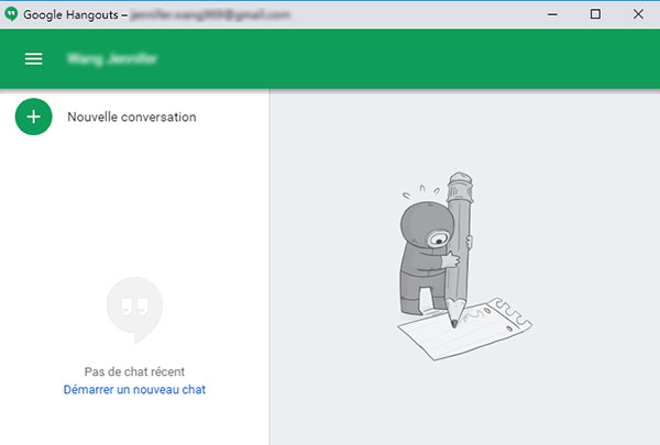 Démarrer une conversation Google Hangouts