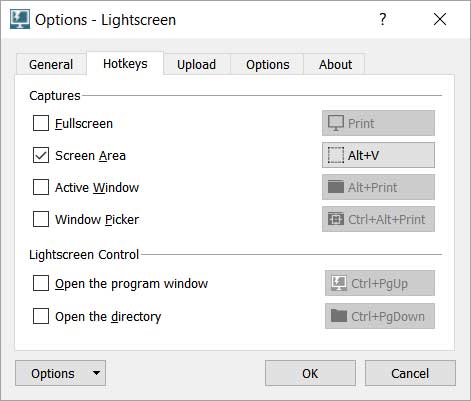 Configuration du Lightscreen