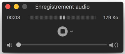 Enregistrer Audio avec Quicktime Player