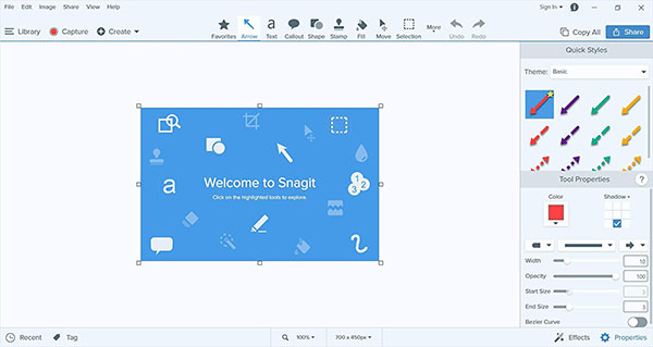 Prendre une capture d'écran avec Snagit