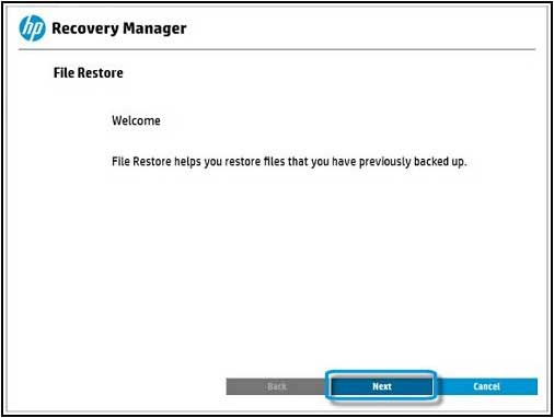 Lancer HP Recovery Manager