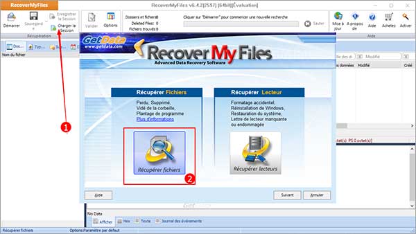 Analyse du disque avec Recover My Files