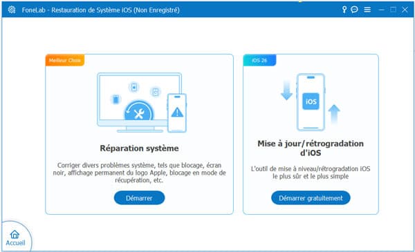 Restauration de système iOS
