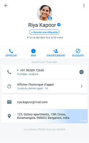 Bloquer un numéro sur Samsung avec Truecaller