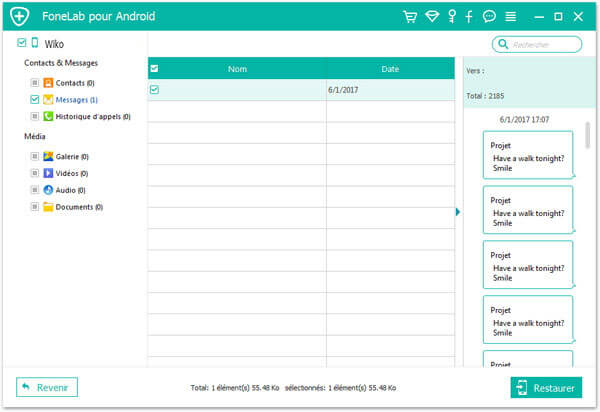 Importer les données sur le nouveau Wiko