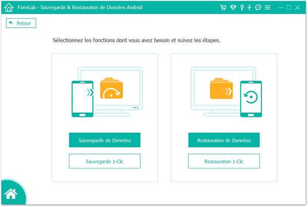 Interface de Sauvegarde & Restauration de Données Android