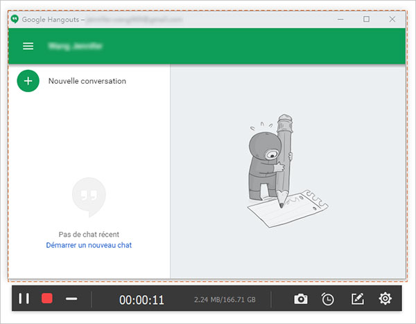 Enregistrer une conversation vidéo Google Hangouts