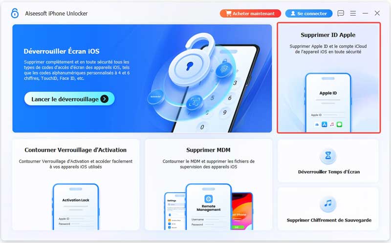 Supprimer ID Apple