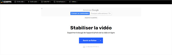 Stabiliser la vidéo de 123 APPS