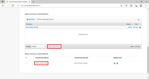 Anyconv Télécharger le fichier MOV