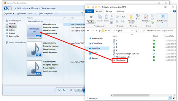 Ajouter l'image à un fichier MP3 avec Lecteur Windows Media