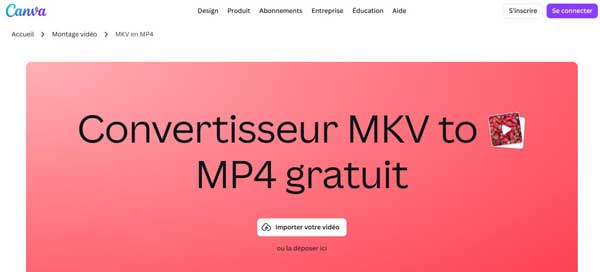 Convertisseur MKV en MP4 : Canva