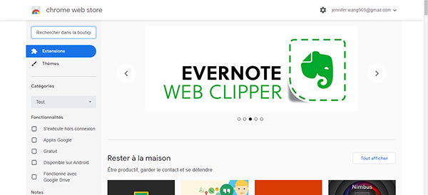 Ouvrir le Chrome Web Store