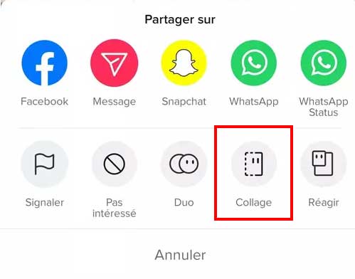 Faire un collage sur TikTok