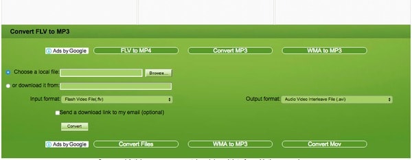 Convert.Files pour convertir FLV en MP3