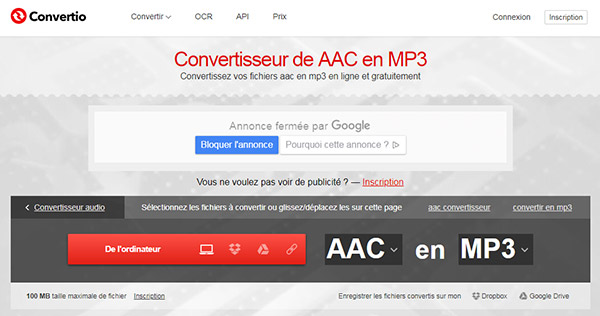 Convertir AAX en MP3 en ligne