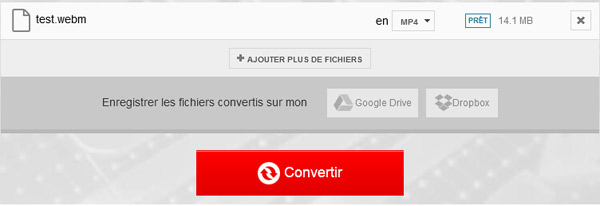 Régler le format vidéo à convertir