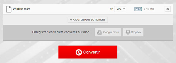 Commencer à convertir M4V en MP4 en ligne