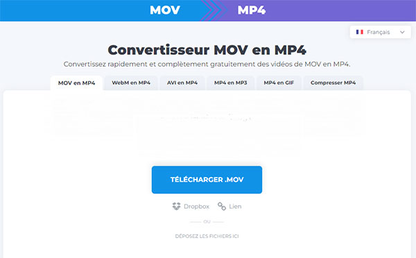 Convertisseur MOV en MP4