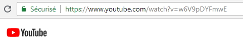 Copier l'adresse Internet sur YouTube