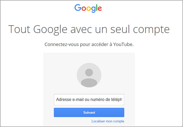 Connecter au compte Google