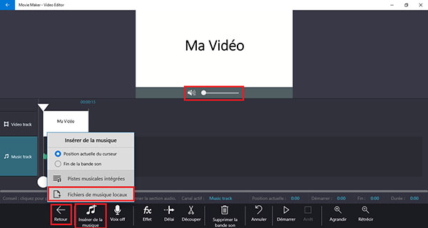 Insérer de la musique avec Movie Maker