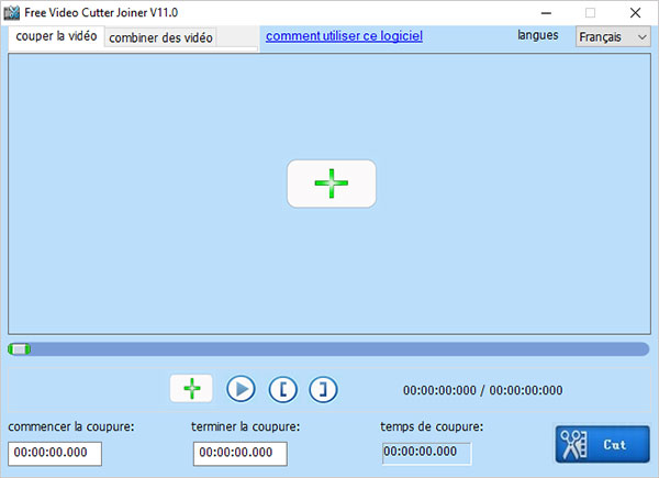 L'interface de Free Video Joiner