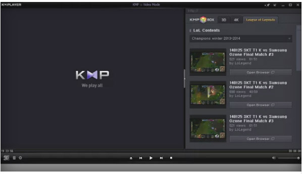 Lire fichier avec KM Player