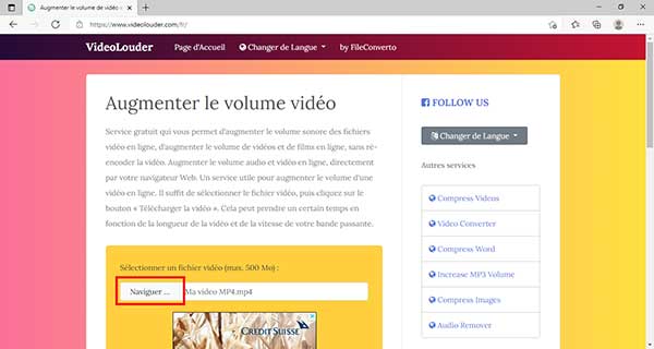 L'interface VideoLouder