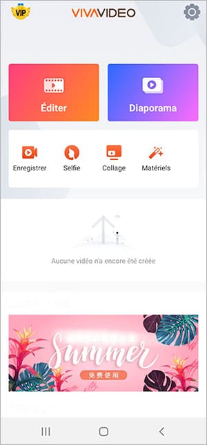 L'interface de VivaVideo