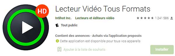 Lecteur Vidéo Tous Formats