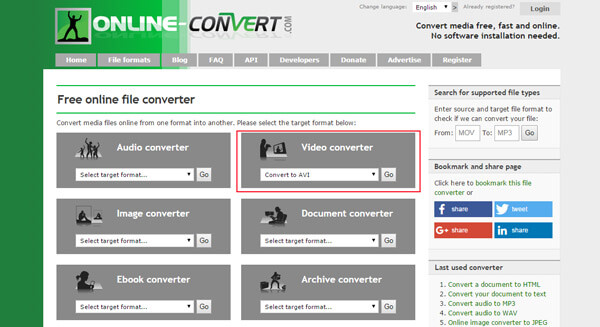 Convertio convertir FLV en MP3