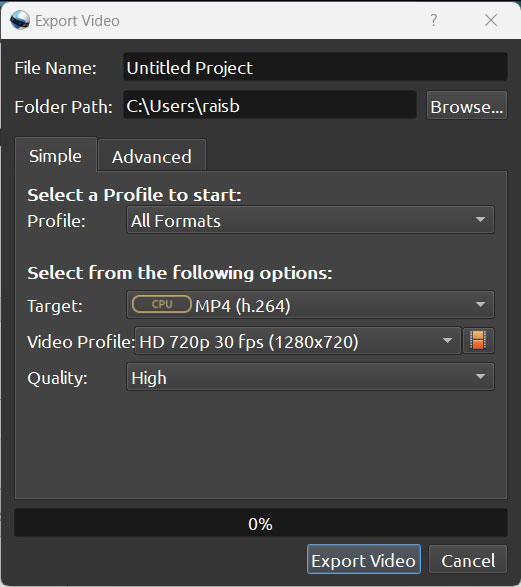 Interface d'OpenShot Video Editor
