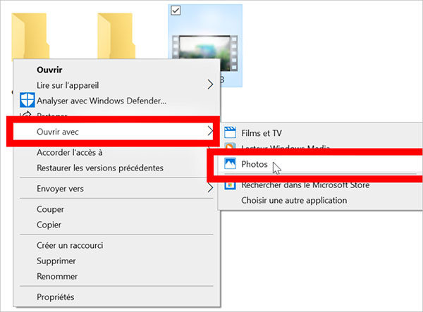 Couper une vidéo avec l'outil d'édition vidéo intégré sous Windows 10