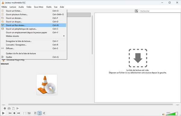 Ouvrir le flux réseau