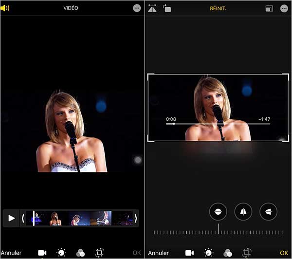 Recadrer une vidéo sur iPhone