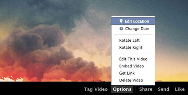 Faire la rotation vidéo Facebook