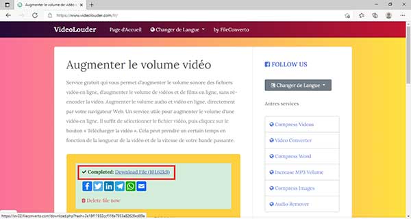 Télécharger le fichier VideoLouder