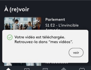 Télécharger la vidéo avec l'application France.tv