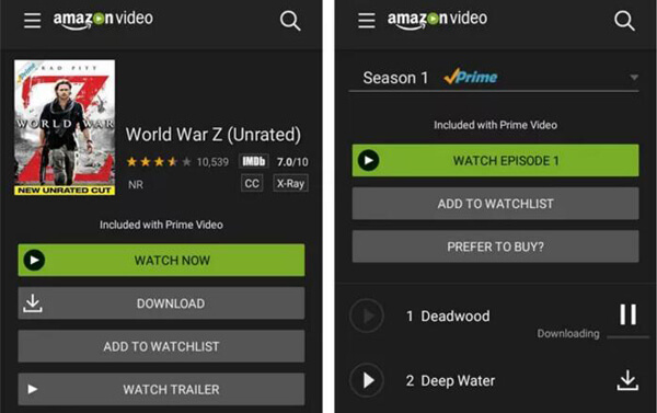 Couper et enregistrer la vidéo Amazon Prime