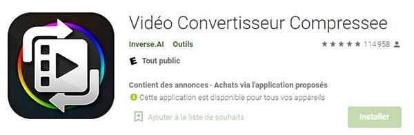 Vidéo Convertisseur Compressee